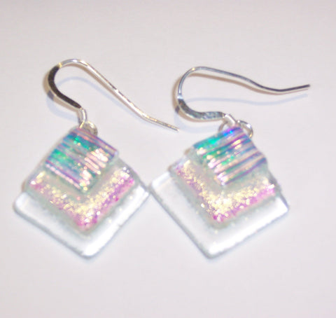 Layered Clear Shimmer Earrings