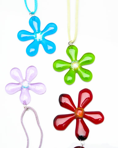 Flower Pendant on Suede